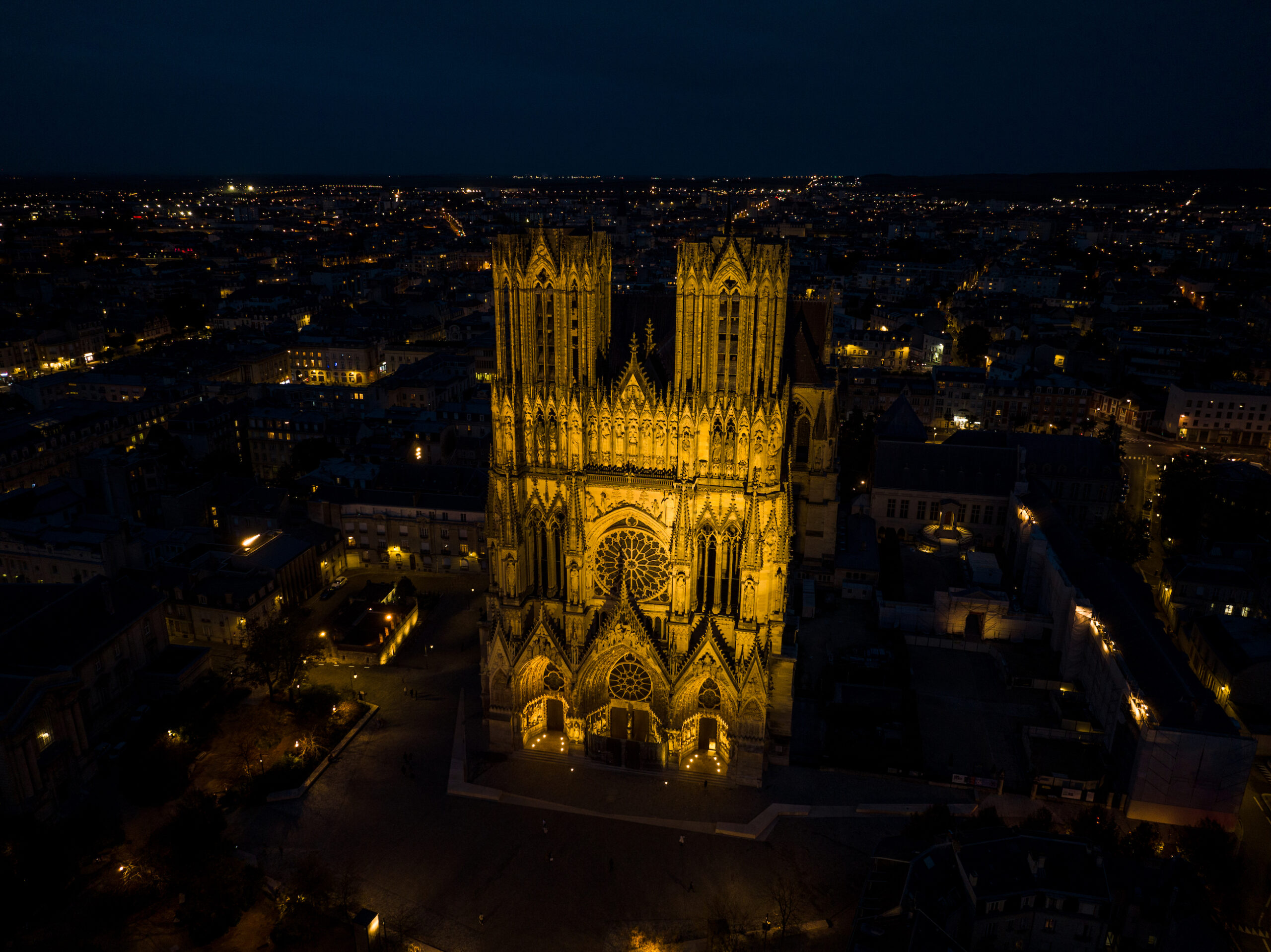 REIMS - Cathedrale nuit